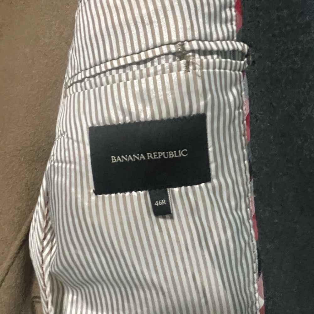 Banana Republic 2-Button Wool Gray Blazer Sport Jacket Size 46 R Mens - Picture 8 of 9